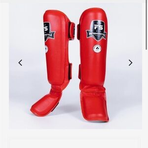 Red Fightstyle Shin Guards